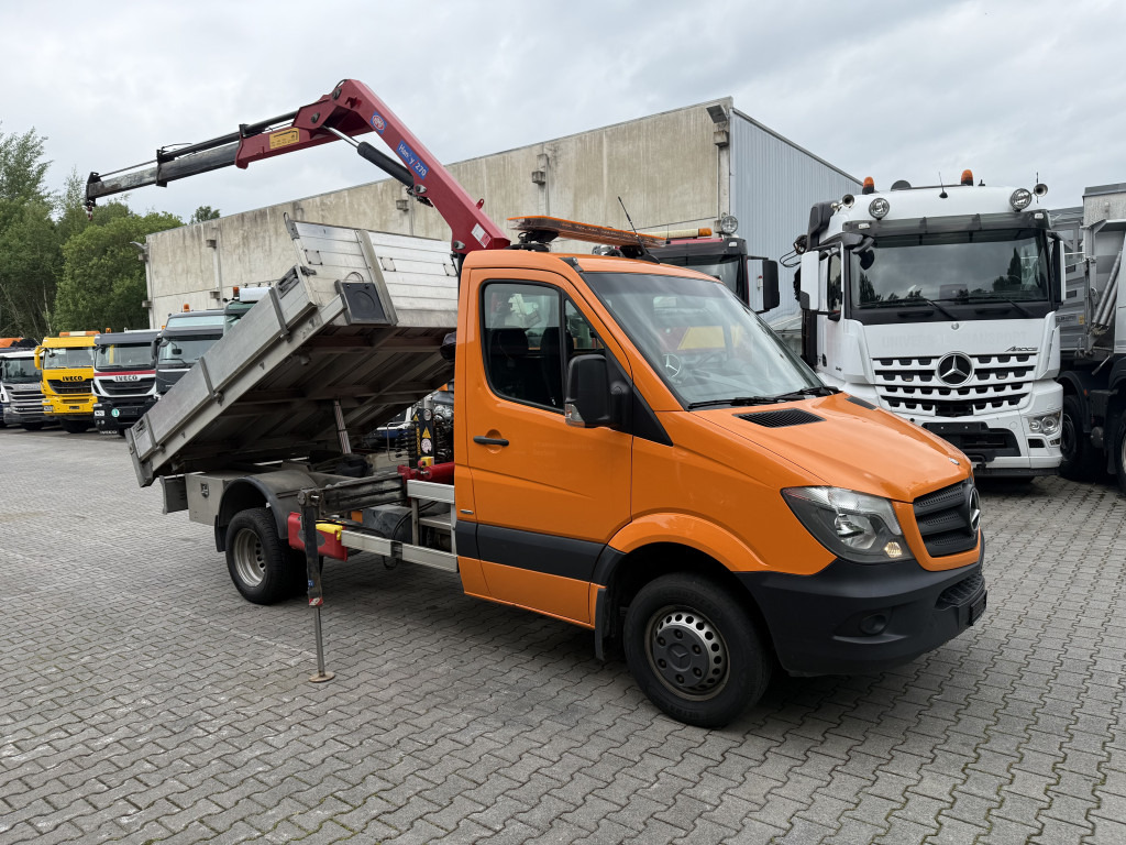 Mercedes-Benz Sprinter 516 Kipper mit Kran HMF 270 - Furgoneta basculante: foto 2 Mercedes-Benz Sprinter 516 Kipper mit Kran HMF 270 - Furgoneta basculante: foto 2