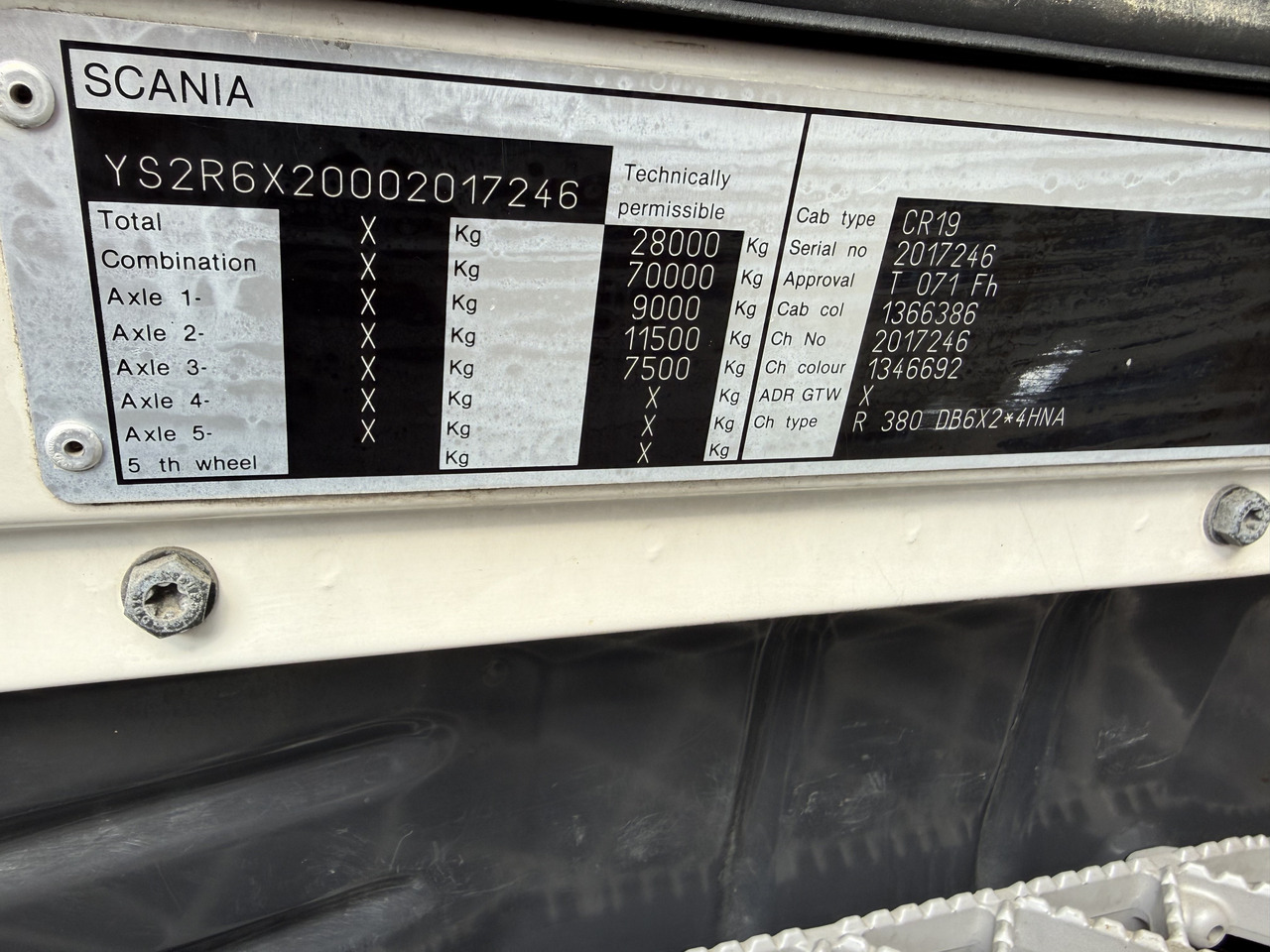 Camión volquete, Camión grúa Scania R380 6X2*4 Kipper mit Kran HIAB 220: foto 5