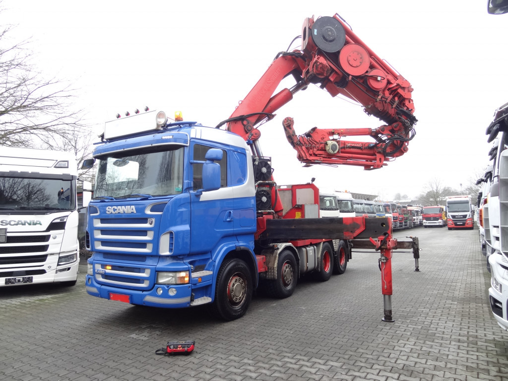 Scania R480 8X4 Effer 1550 bis 40 Meter - Camión grúa, Cabeza tractora: foto 1 Scania R480 8X4 Effer 1550 bis 40 Meter - Camión grúa, Cabeza tractora: foto 1