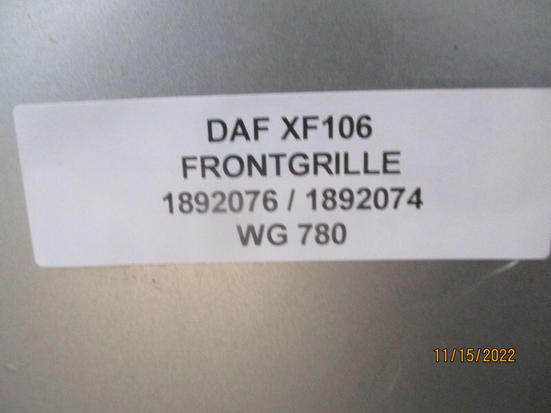 DAF 1892076//1892074 GRILL XF 106 EURO 6 - Parrilla para Camión: foto 3 DAF 1892076//1892074 GRILL XF 106 EURO 6 - Parrilla para Camión: foto 3