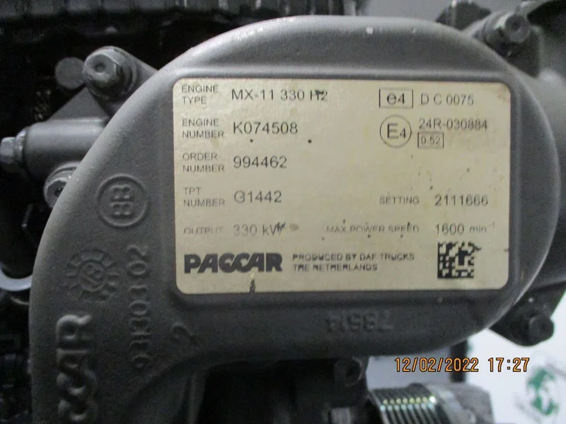DAF 2164501/0452053/2189684/2111666 DAF XF 450 EURO 6 MODEL 2020 - Motor para Camión: foto 5 DAF 2164501/0452053/2189684/2111666 DAF XF 450 EURO 6 MODEL 2020 - Motor para Camión: foto 5