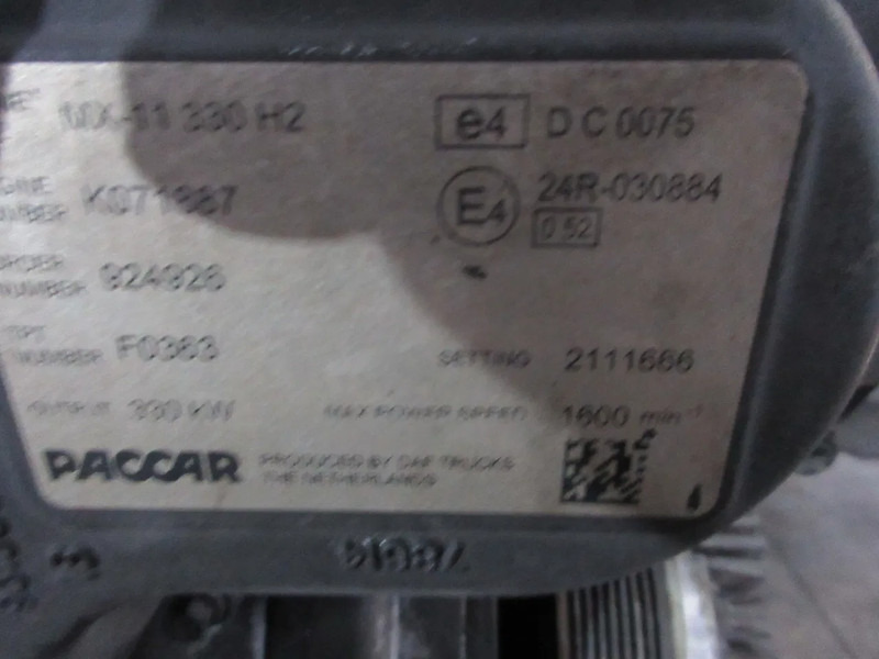 DAF 2165153 // 2164501 // 2189684 // 0452051 MX 11 330 H2 EURO 6 MODEL 2020 - Motor para Camión: foto 5 DAF 2165153 // 2164501 // 2189684 // 0452051 MX 11 330 H2 EURO 6 MODEL 2020 - Motor para Camión: foto 5