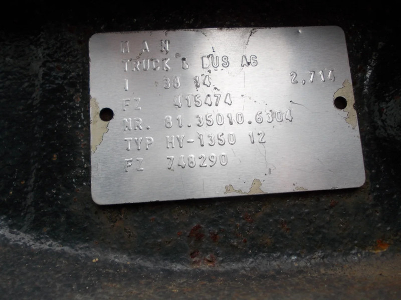 MAN 81.35003-7671// 81.35010-6304 HY-1350-12 2,71 RATIO MAN TGX EURO 6 - Eje posterior para Camión: foto 5 MAN 81.35003-7671// 81.35010-6304 HY-1350-12 2,71 RATIO MAN TGX EURO 6 - Eje posterior para Camión: foto 5