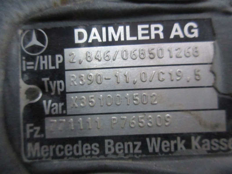 Mercedes-Benz A 000 350 43 03/ R390-11,0/C19.5 /TYPE 771111 RATIO 2,846/ ATEGO EURO 6 - Diferencial para Camión: foto 5 Mercedes-Benz A 000 350 43 03/ R390-11,0/C19.5 /TYPE 771111 RATIO 2,846/ ATEGO EURO 6 - Diferencial para Camión: foto 5