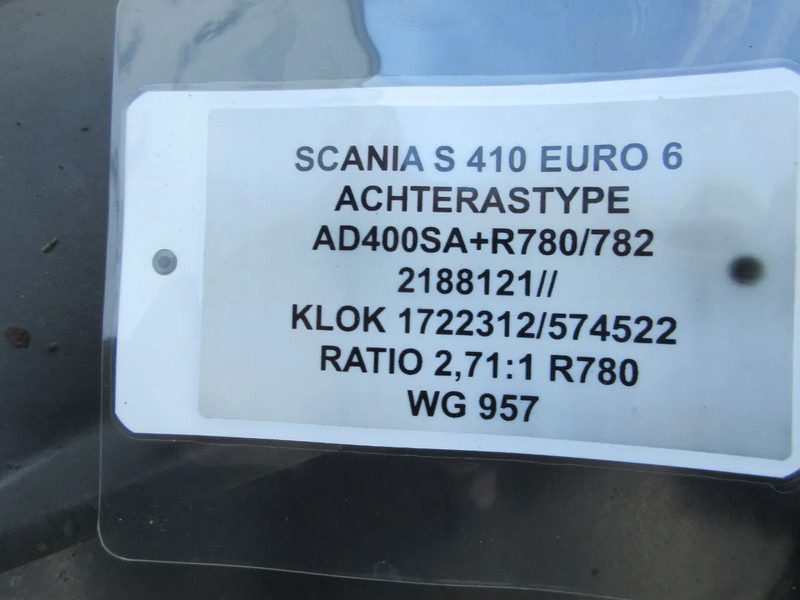 Eje posterior para Camión Scania 2188121 // 1722312 // 574522 AD400SA+R780//782 RATIO 2,71:1 SCANIA NGS: foto 6