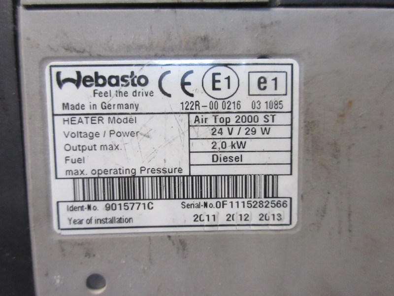 Volvo FH500 21017328 STANDKACHEL EURO 5 - Calefacción/ Ventilación para Camión: foto 5 Volvo FH500 21017328 STANDKACHEL EURO 5 - Calefacción/ Ventilación para Camión: foto 5