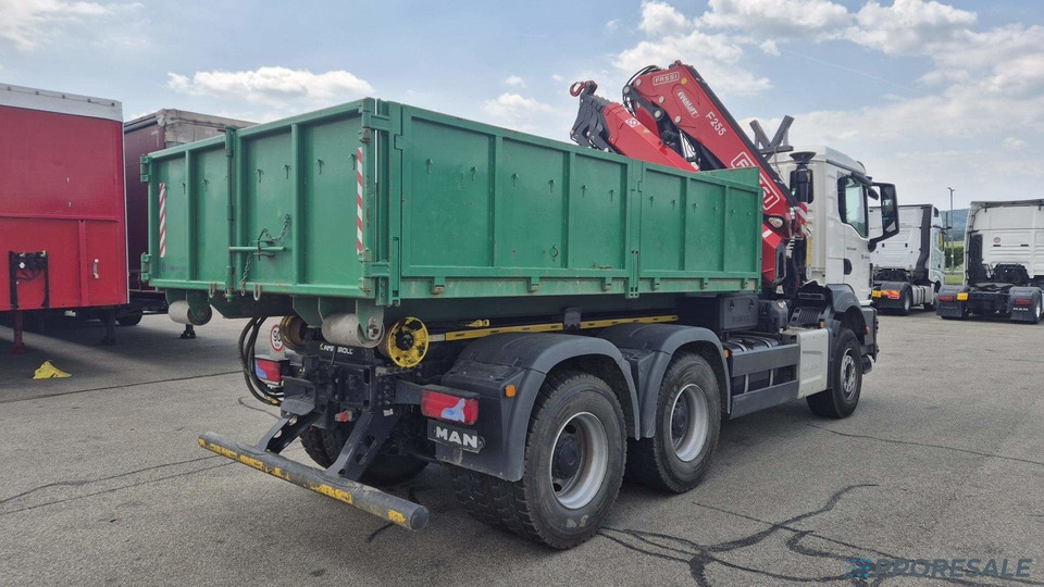 MAN TGS 480 6x4 EURO 6 / EVERLIFT kontejner + hydraulická ruka FASSI F255A.2.26 - Camión caja abierta, Camión grúa: foto 3 MAN TGS 480 6x4 EURO 6 / EVERLIFT kontejner + hydraulická ruka FASSI F255A.2.26 - Camión caja abierta, Camión grúa: foto 3
