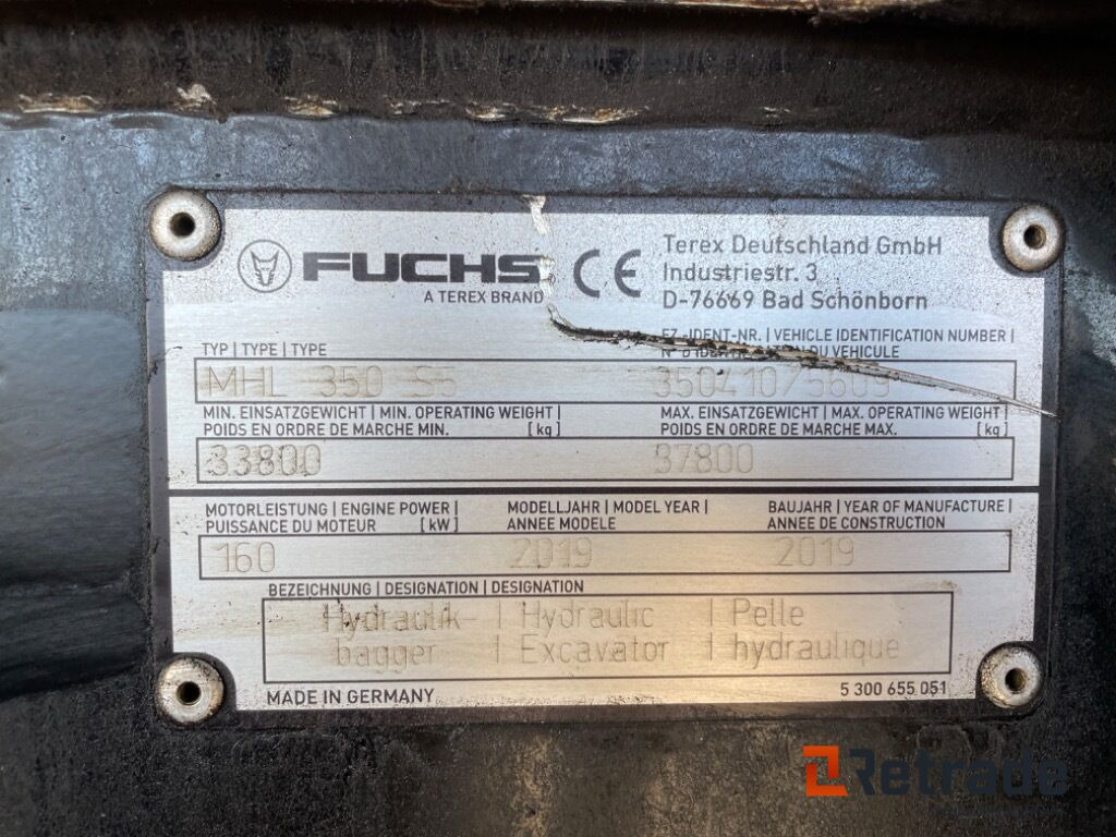 Equipo de construcción Fuchs MHL 350 S5 Material handler: foto 40