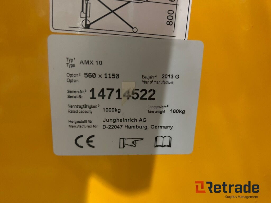 Jekke tralle fra Jungheinrich AX 10 - Transpaleta: foto 5 Jekke tralle fra Jungheinrich AX 10 - Transpaleta: foto 5