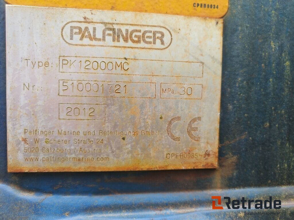 Stykkgods kran, Palfinger PK 12000MC - Grúa para camión: foto 3 Stykkgods kran, Palfinger PK 12000MC - Grúa para camión: foto 3