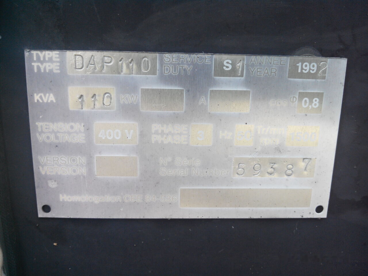 SDMO DAP 110 kVa - Generador industriale: foto 4 SDMO DAP 110 kVa - Generador industriale: foto 4