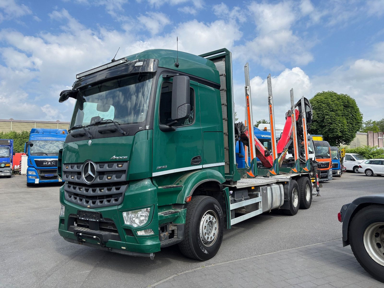 Mercedes-Benz Arocs 6x4/Kran Cranab TZ 12.2 - Camión forestal, Camión grúa: foto 4 Mercedes-Benz Arocs 6x4/Kran Cranab TZ 12.2 - Camión forestal, Camión grúa: foto 4