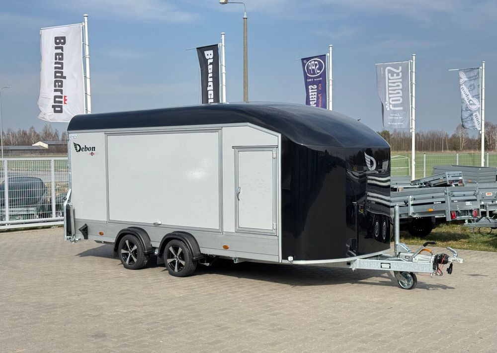 DEBON C1000 - kryta laweta | 490 x 202 cm / 3500kg / felgi ALU / wciągarka elektryczna - Remolque portavehículos: foto 2 DEBON C1000 - kryta laweta | 490 x 202 cm / 3500kg / felgi ALU / wciągarka elektryczna - Remolque portavehículos: foto 2