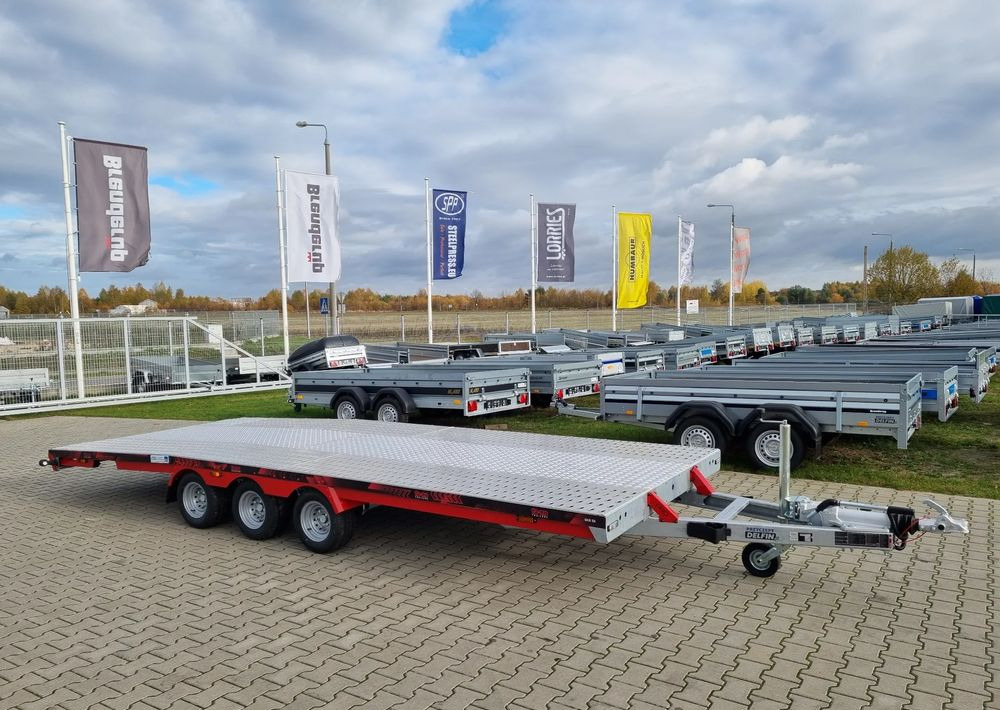 TA-NO Scorpio 55 PREMIUM laweta 3 osiowa 5.5m 3500kg DMC najazdy niski załadunek - Remolque portavehículos: foto 1 TA-NO Scorpio 55 PREMIUM laweta 3 osiowa 5.5m 3500kg DMC najazdy niski załadunek - Remolque portavehículos: foto 1