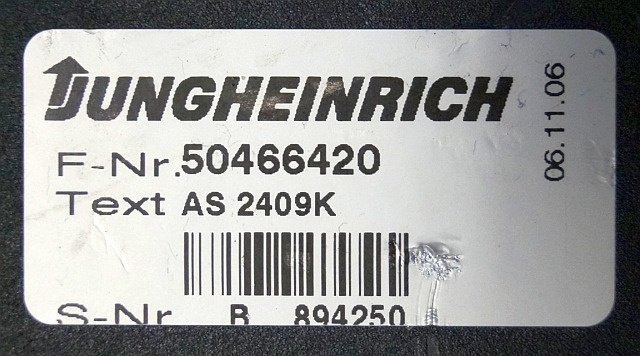 Jungheinrich 50466420 | Rij/hef regeling Drive/Lifting controller AS2409k SW 1,4 - Unidad de control para Equipo de manutención: foto 4 Jungheinrich 50466420 | Rij/hef regeling Drive/Lifting controller AS2409k SW 1,4 - Unidad de control para Equipo de manutención: foto 4