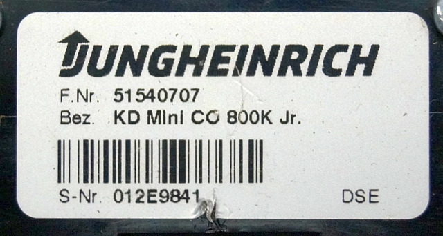 Jungheinrich 51540707 | Display KD mini Co 800K Jr. sn. 012E9841 - Salpicadero para Equipo de manutención: foto 3 Jungheinrich 51540707 | Display KD mini Co 800K Jr. sn. 012E9841 - Salpicadero para Equipo de manutención: foto 3