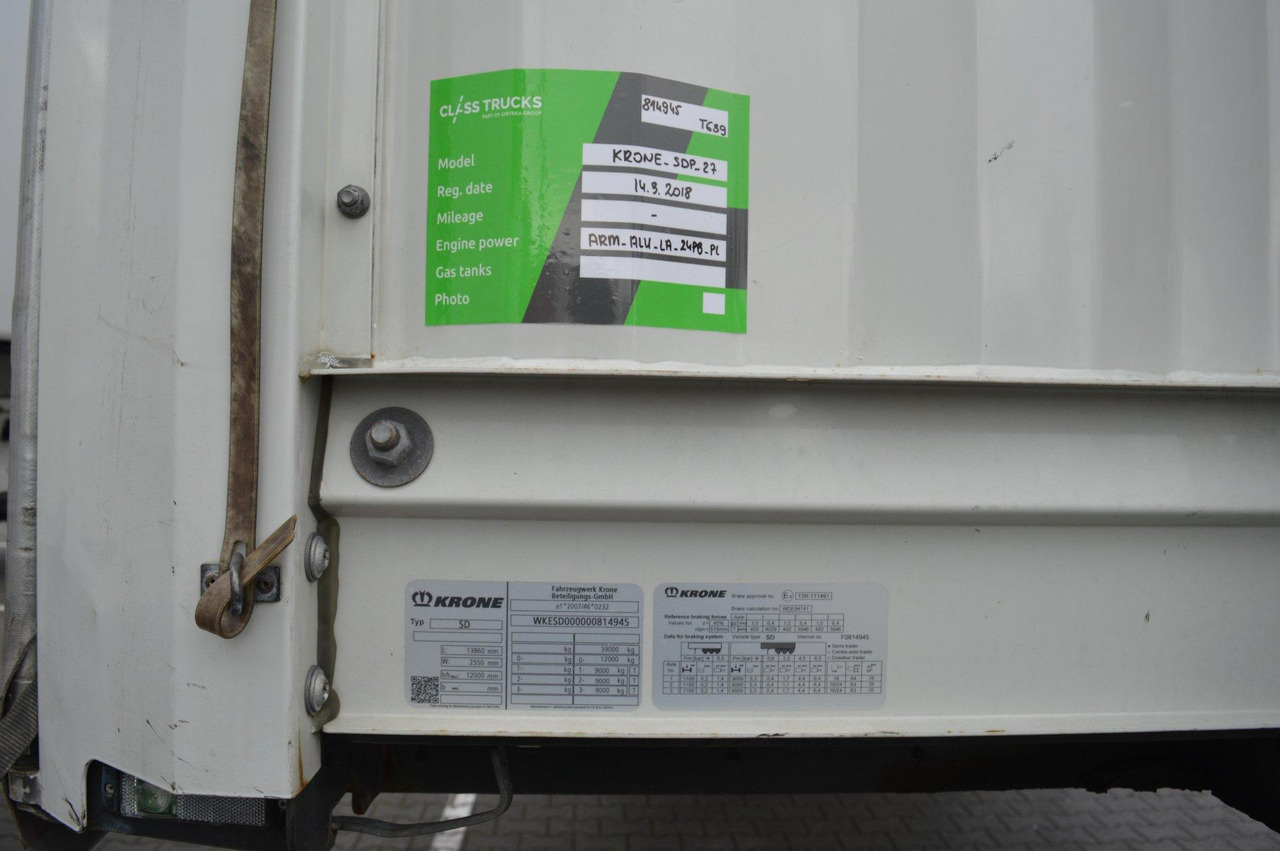 Semirremolque lona Krone SDP Profi Liner Standard Lifting Axle: foto 13