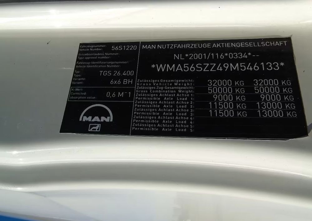 MAN TGS 26.400 6x6 – Wywrotka 3-stronna Meiller + Żuraw HIAB 166 E3 HIPRO – 429.222 km – Euro 4 - Camión volquete, Camión grúa: foto 5 MAN TGS 26.400 6x6 – Wywrotka 3-stronna Meiller + Żuraw HIAB 166 E3 HIPRO – 429.222 km – Euro 4 - Camión volquete, Camión grúa: foto 5