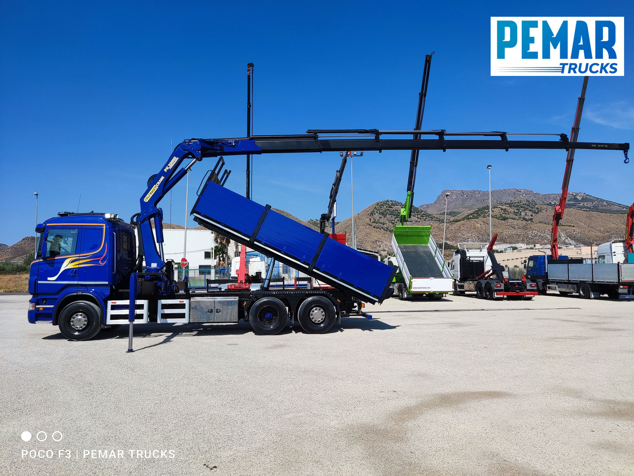 Camión volquete, Camión grúa SCANIA R 420 6X2 GRUA PALFINGER PK 23002 BASCULANTE: foto 25
