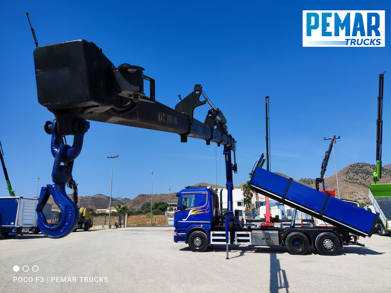 Camión volquete, Camión grúa SCANIA R 420 6X2 GRUA PALFINGER PK 23002 BASCULANTE: foto 35