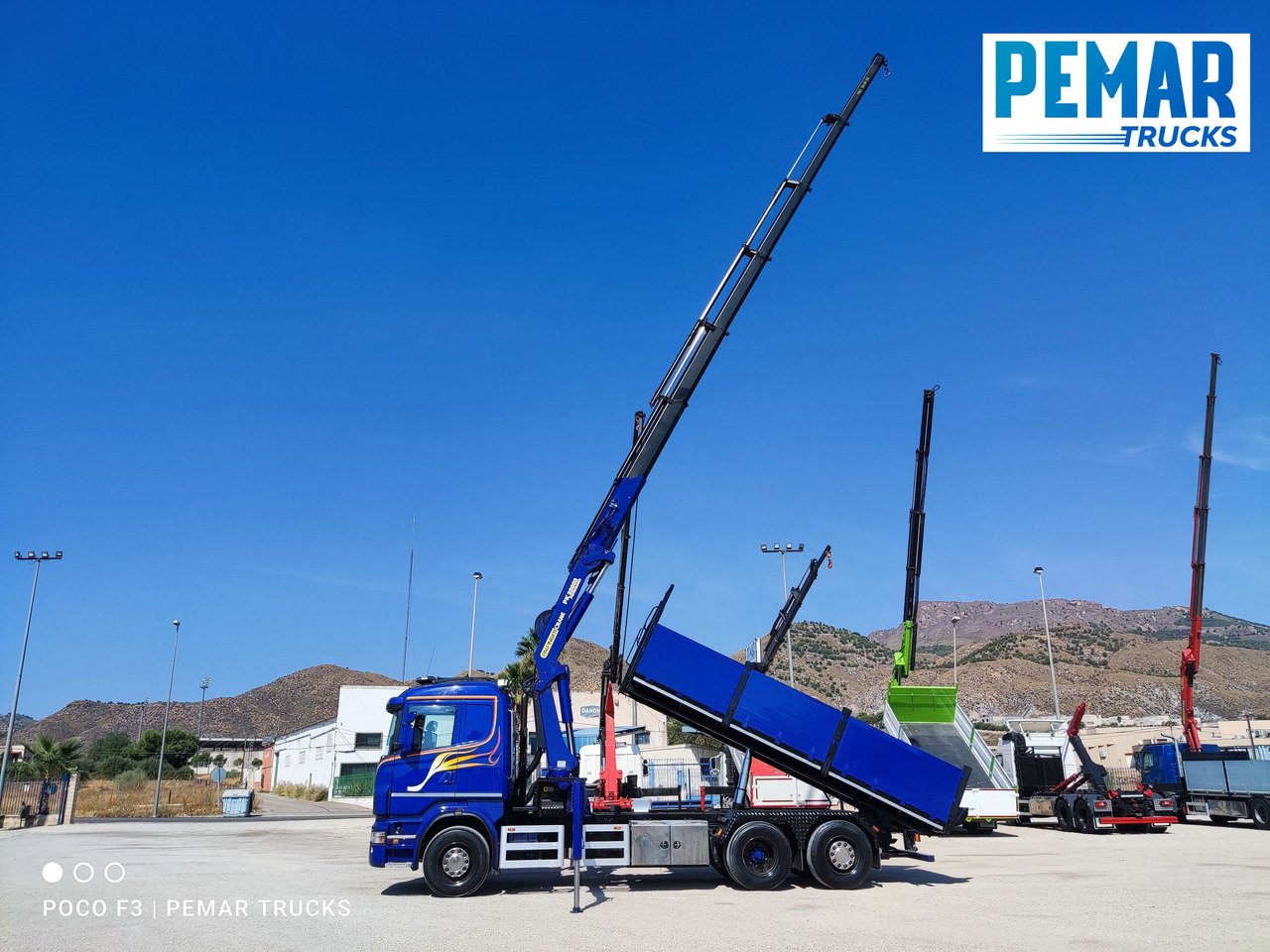 Camión volquete, Camión grúa SCANIA R 420 6X2 GRUA PALFINGER PK 23002 BASCULANTE: foto 30