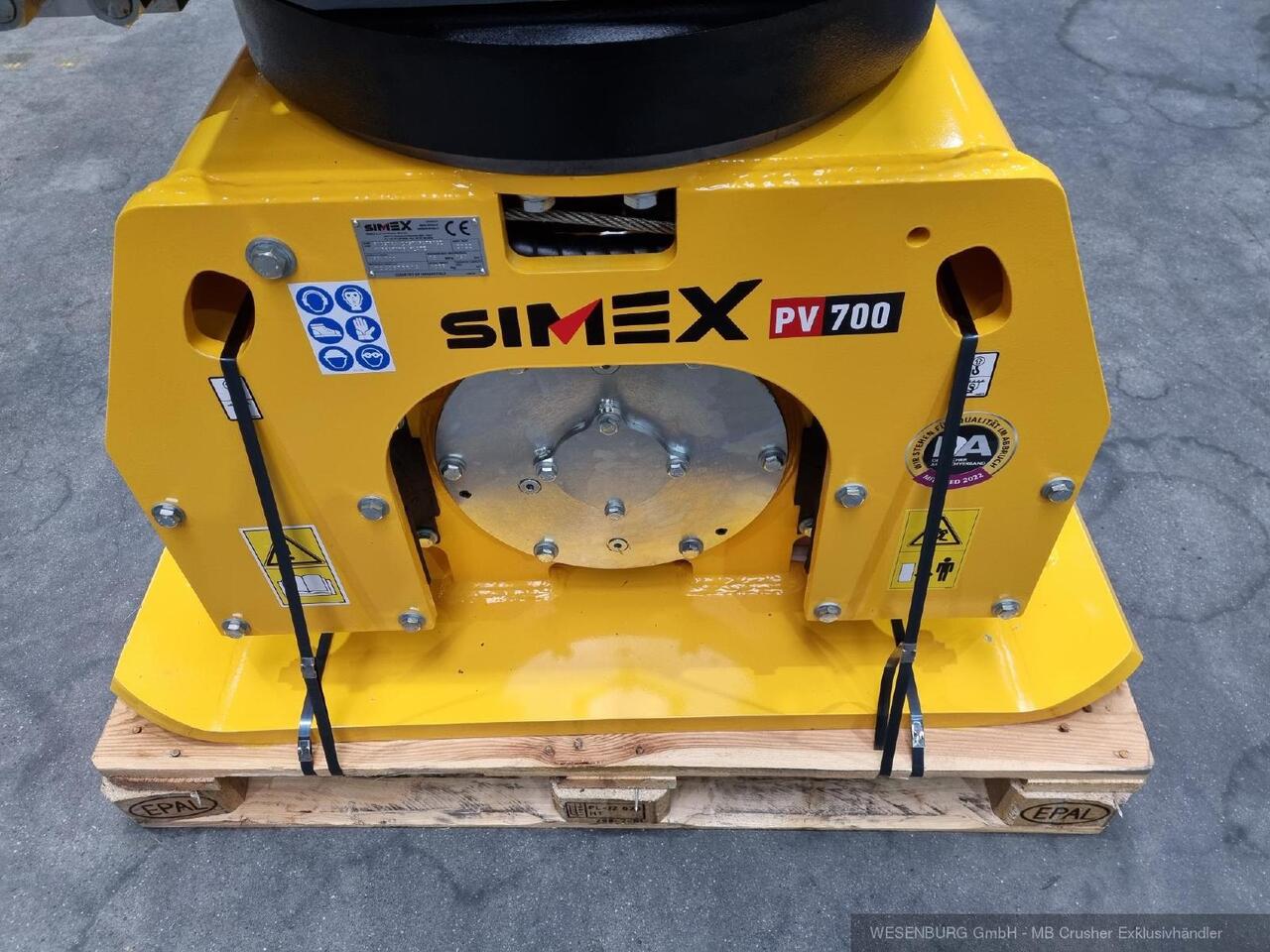 Simex Anbauverdichter PV700 inkl. Drehwerk Anbauklasse 12 - 25 t - Implemento, Plancha reversible para Excavadora: foto 1 Simex Anbauverdichter PV700 inkl. Drehwerk Anbauklasse 12 - 25 t - Implemento, Plancha reversible para Excavadora: foto 1