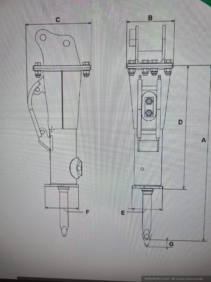 Montabert Hydraulikhammer SD12 Trägerklasse: 1,2 - 2,2 t - Martillo hidráulico para Maquinaria de construcción: foto 4 Montabert Hydraulikhammer SD12 Trägerklasse: 1,2 - 2,2 t - Martillo hidráulico para Maquinaria de construcción: foto 4