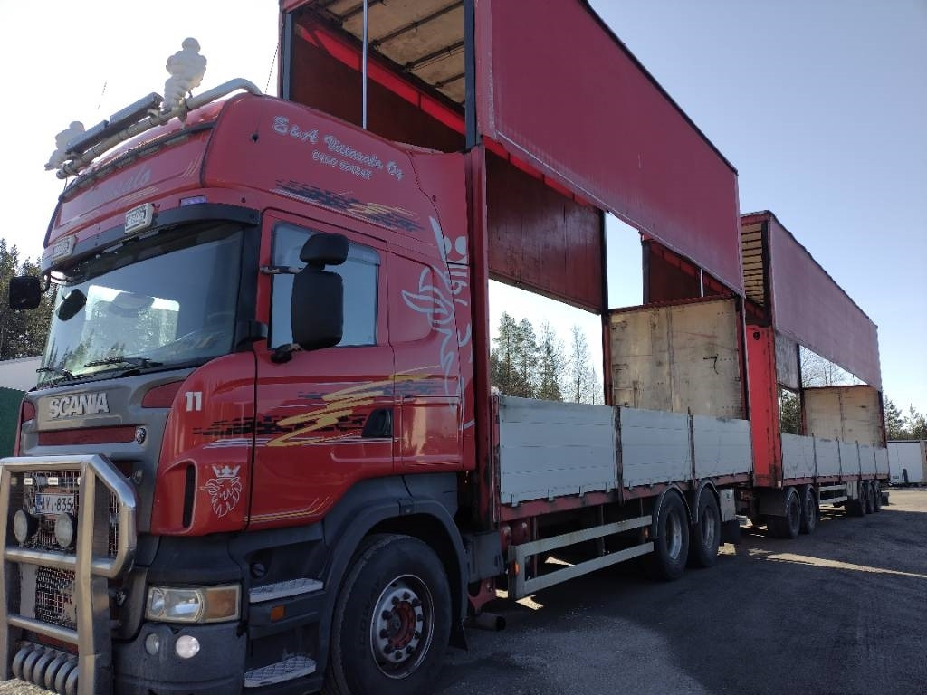 Scania Nousukapelli+Jyki kärry 3m sisäkork.liukukatot - Camión lona: foto 1 Scania Nousukapelli+Jyki kärry 3m sisäkork.liukukatot - Camión lona: foto 1