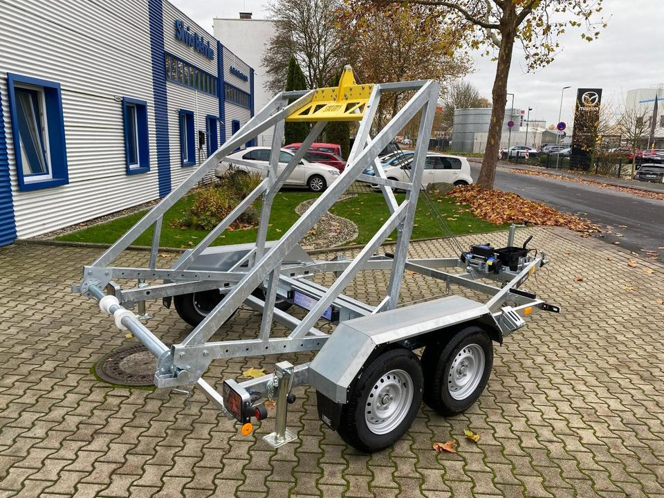 Remolque portabobinas Vermietung / Kabelanhänger 3500KG E-Winde / Nutzlast 2825KG / Kabeltrommel-Anhänger / Glasfaser/ 1 Woche: foto 10