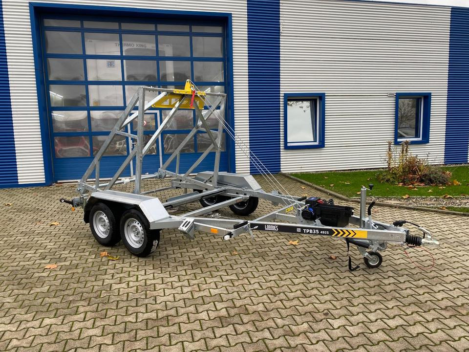 Remolque portabobinas Vermietung / Kabelanhänger 3500KG E-Winde / Nutzlast 2825KG / Kabeltrommel-Anhänger / Glasfaser/ 1 Woche: foto 8