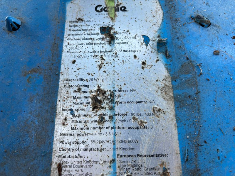 Genie GS 4047 - Plataforma de tijeras: foto 5 Genie GS 4047 - Plataforma de tijeras: foto 5