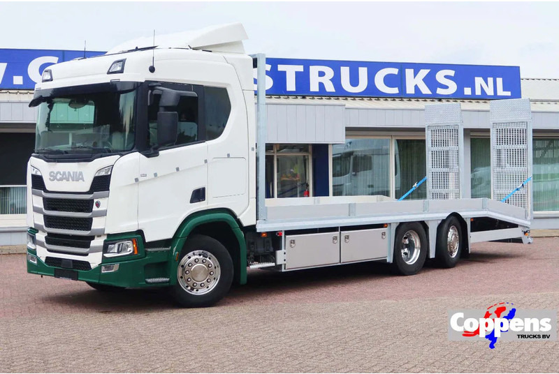 Scania R500 NGS Machinetransport 6x2 Hydralische oprijplaten. Binnenkort leverbaar. - Camión portavehículos: foto 1 Scania R500 NGS Machinetransport 6x2 Hydralische oprijplaten. Binnenkort leverbaar. - Camión portavehículos: foto 1