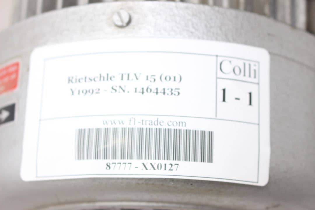Maquinaria industrial Rietschle TLV 15 (01): foto 6 Maquinaria industrial Rietschle TLV 15 (01): foto 6