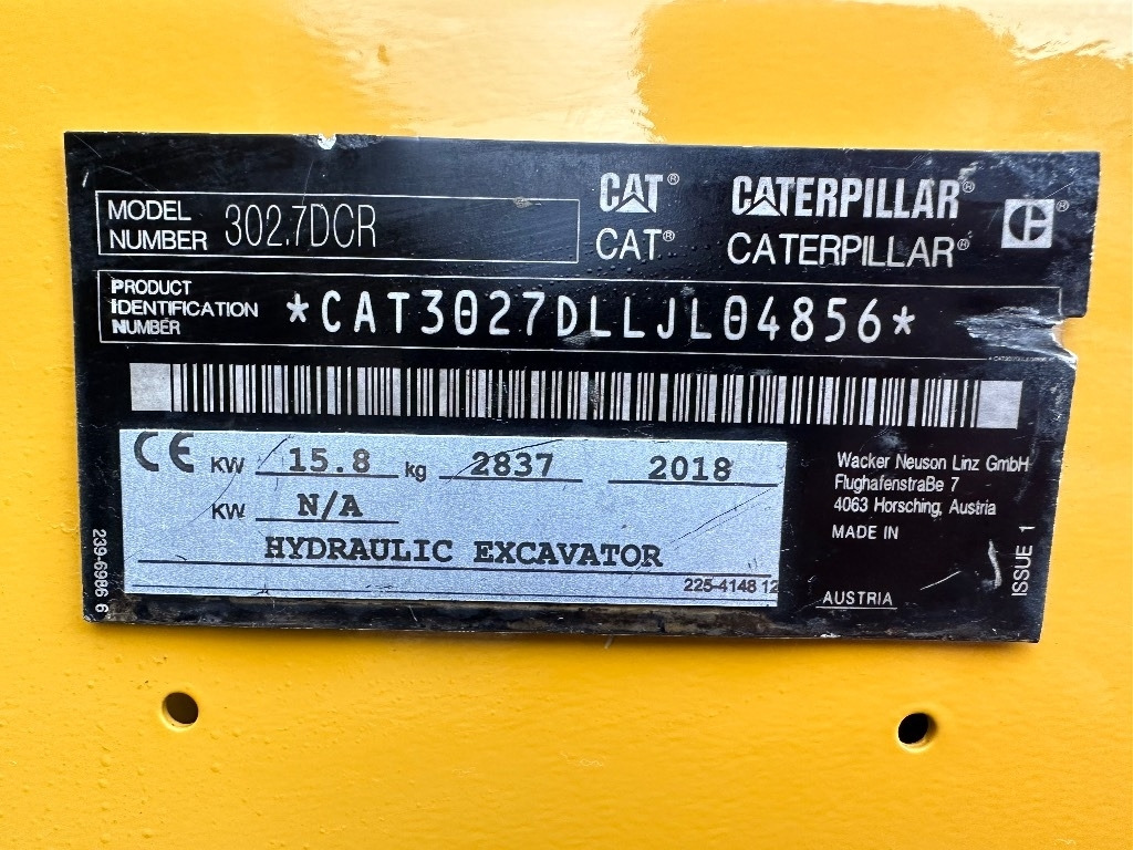 Miniexcavadora CAT 302.7 D CR: foto 24