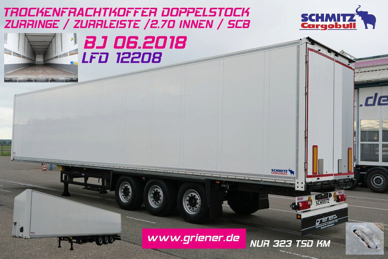 Schmitz Cargobull SKO 24/DOPPELSTOCK / ZURRLEISTE / LASI 12642 XL - Semirremolque caja cerrada: foto 1 Schmitz Cargobull SKO 24/DOPPELSTOCK / ZURRLEISTE / LASI 12642 XL - Semirremolque caja cerrada: foto 1