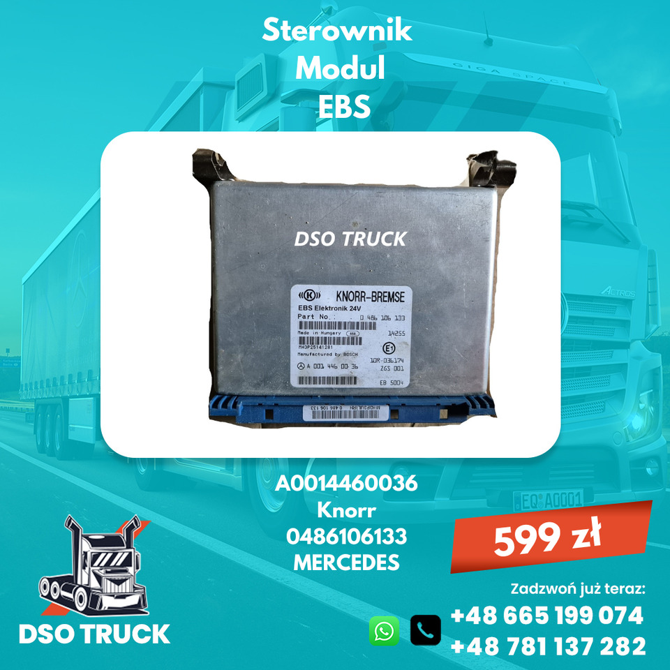 Sterownik Modul EBS Knorr A0014460136 A0014460036 MERCEDES - Piezas de recambio: foto 2 Sterownik Modul EBS Knorr A0014460136 A0014460036 MERCEDES - Piezas de recambio: foto 2