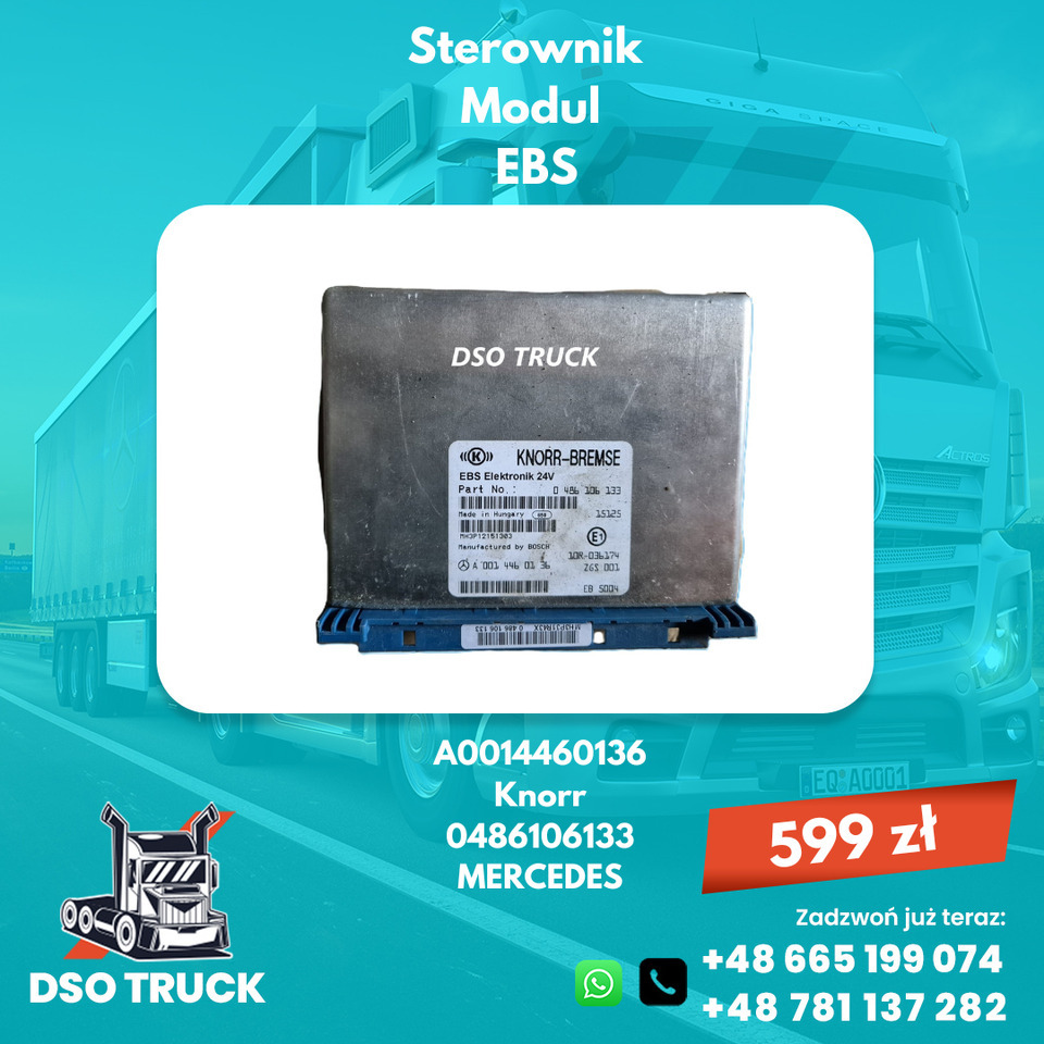 Sterownik Modul EBS Knorr A0014460136 A0014460036 MERCEDES - Piezas de recambio: foto 1 Sterownik Modul EBS Knorr A0014460136 A0014460036 MERCEDES - Piezas de recambio: foto 1