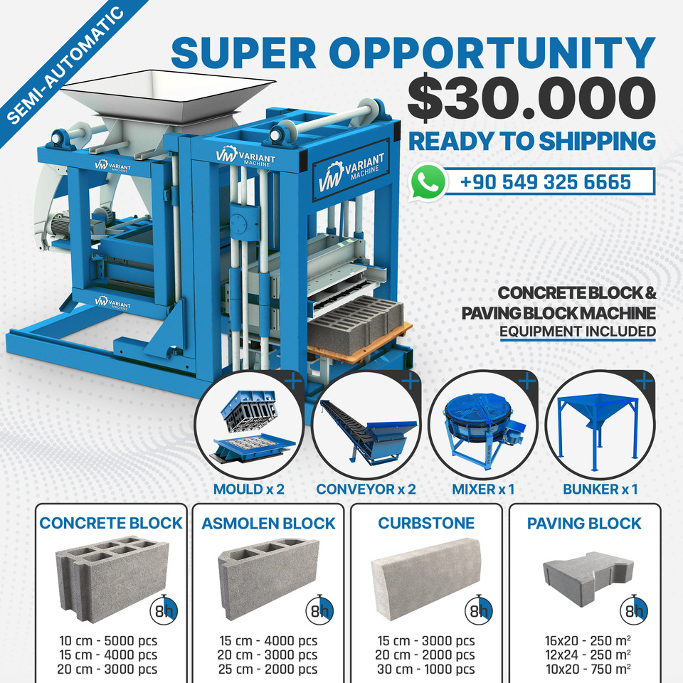 Variant 3.1 Concrete Block Machine - Máquina bloquera: foto 4 Variant 3.1 Concrete Block Machine - Máquina bloquera: foto 4