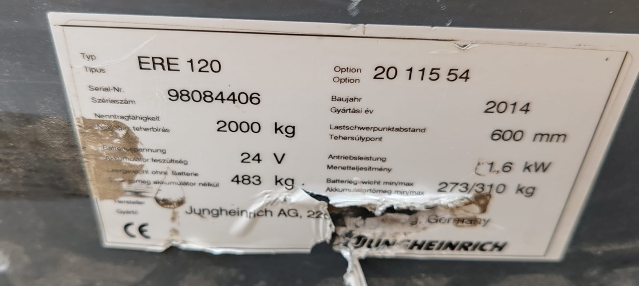 Jungheinrich ERE120 batt2020y - Transpaleta: foto 5 Jungheinrich ERE120 batt2020y - Transpaleta: foto 5