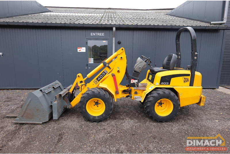 JCB 403 Zeer nette shovel met hydraulische snelwissel en bak en palletvorken 120cm lang - Cargadora: foto 1 JCB 403 Zeer nette shovel met hydraulische snelwissel en bak en palletvorken 120cm lang - Cargadora: foto 1
