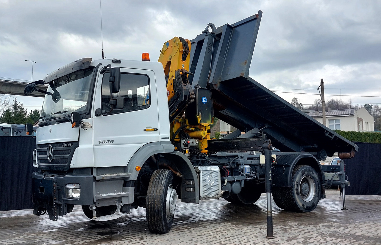 Camión multibasculante, Camión grúa MERCEDES-BENZ Axor 1829 HDS Hakowiec UDT 150tys km Czolownica  Wywrot: foto 15 Camión multibasculante, Camión grúa MERCEDES-BENZ Axor 1829 HDS Hakowiec UDT 150tys km Czolownica  Wywrot: foto 15