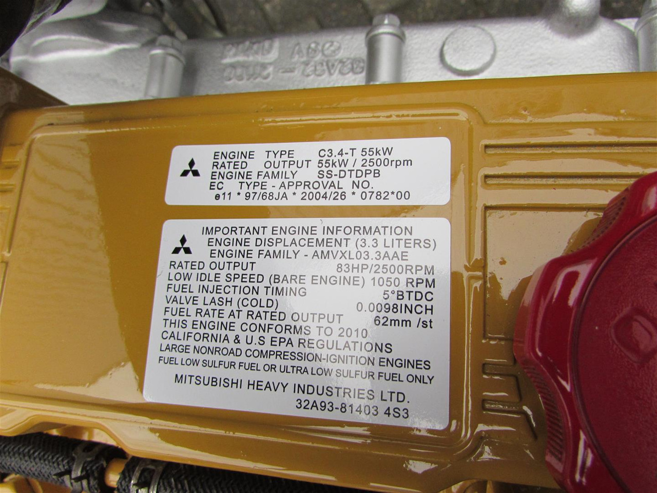 CATERPILLAR / MITSUBISHI RECON S4S-DT73CWL CAT C3.4 55kW-2500Rpm - Motor para Cargadora: foto 2 CATERPILLAR / MITSUBISHI RECON S4S-DT73CWL CAT C3.4 55kW-2500Rpm - Motor para Cargadora: foto 2