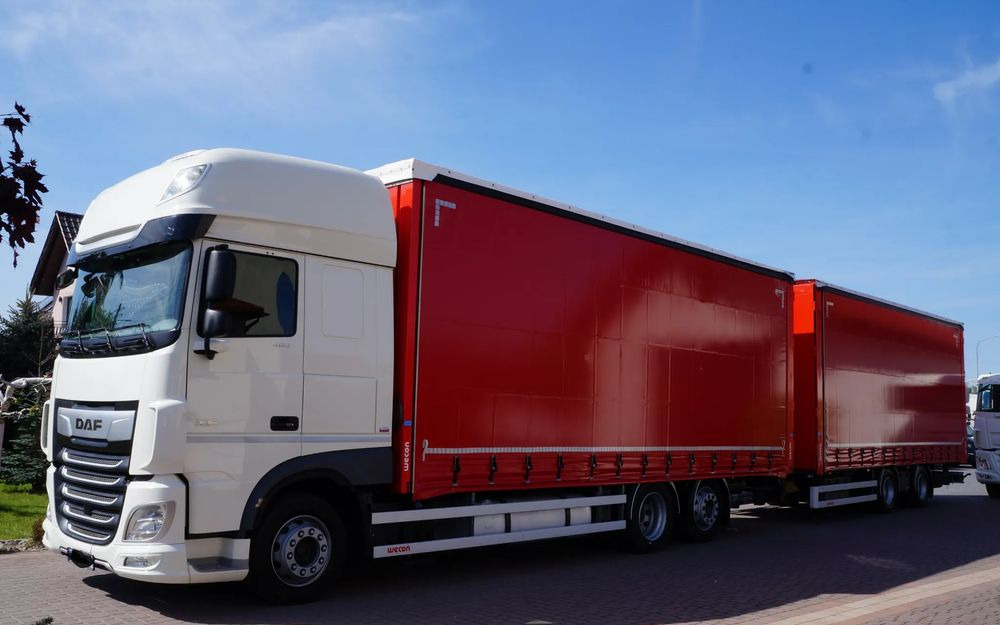 DAF XF 480 EURO 6 ZESTAW TANDEM PRZEJAZDOWY 120 M3 7,8 M + 7,8 M WECON - Camión lona: foto 2 DAF XF 480 EURO 6 ZESTAW TANDEM PRZEJAZDOWY 120 M3 7,8 M + 7,8 M WECON - Camión lona: foto 2