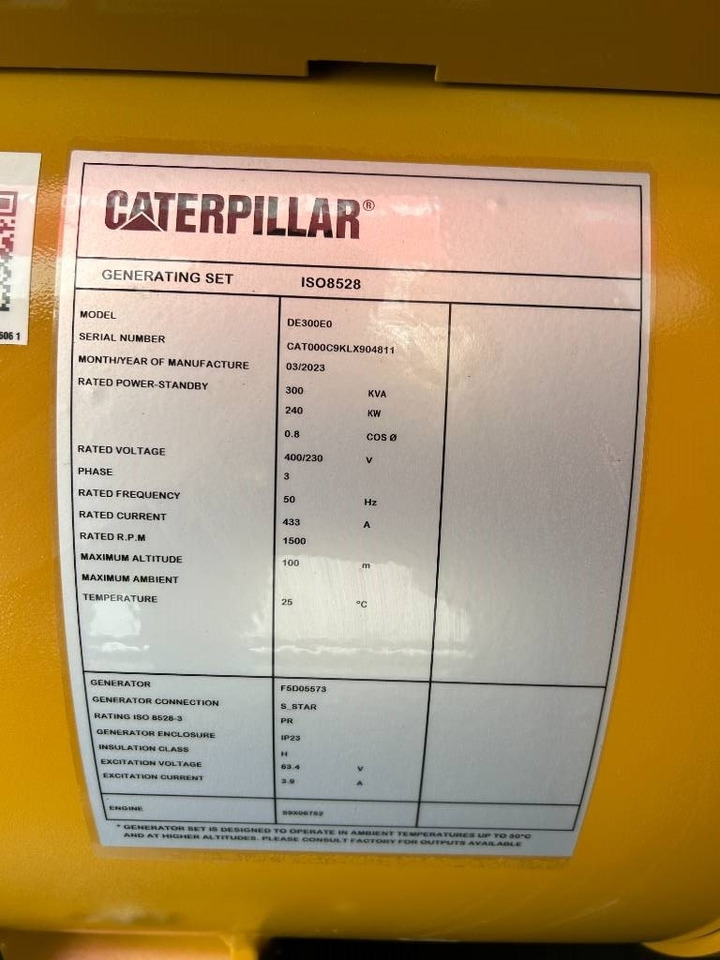CAT DE300E0 - C9 - 300 kVA Generator - DPX-18021 - Generador industriale: foto 4 CAT DE300E0 - C9 - 300 kVA Generator - DPX-18021 - Generador industriale: foto 4
