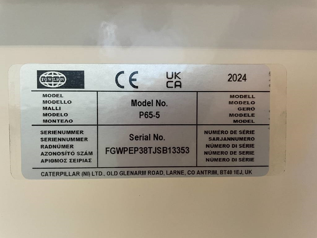 Generador industriale nuevo FG Wilson P65-5 - 65 kVA Open Genset - DPX-16006-O: foto 17