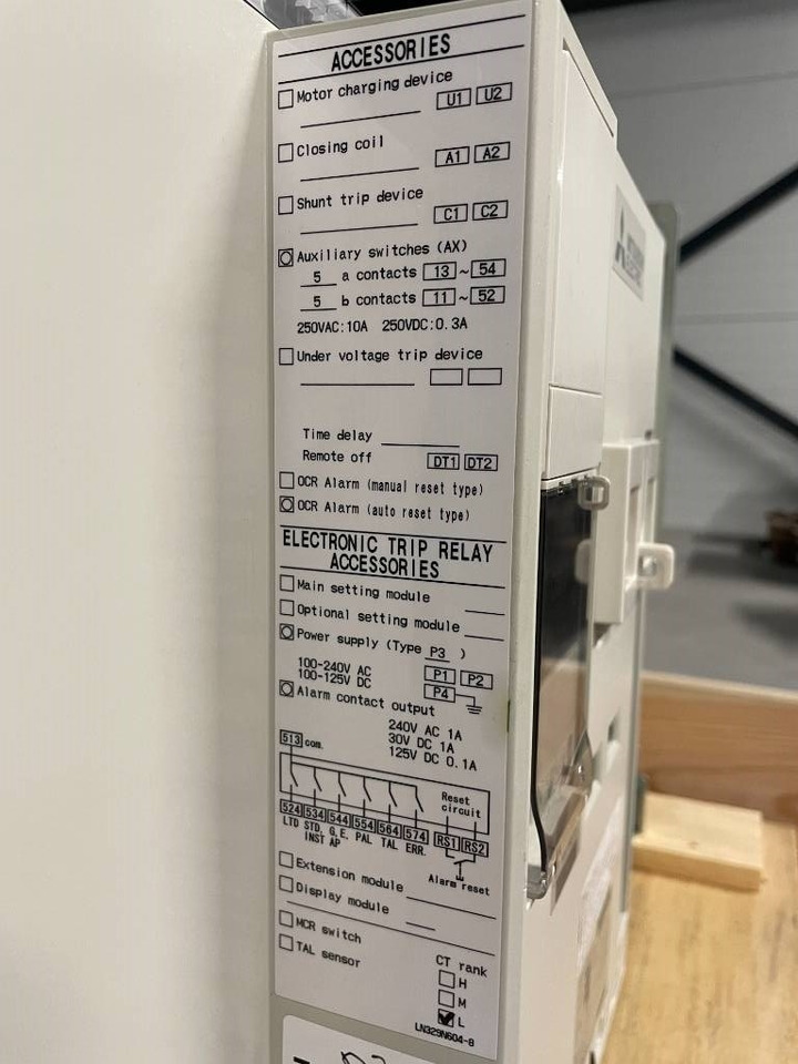 Maquinaria de construcción nuevo Mitsubishi Circuit breaker 3200A - AE3200-SW 4P - DPX-12648: foto 10