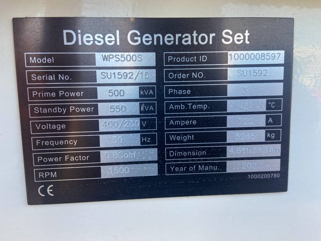 Perkins 2506C-E15TAG2 - 550 kVA Surplus genset - DPX-20019 - Generador industriale: foto 4 Perkins 2506C-E15TAG2 - 550 kVA Surplus genset - DPX-20019 - Generador industriale: foto 4