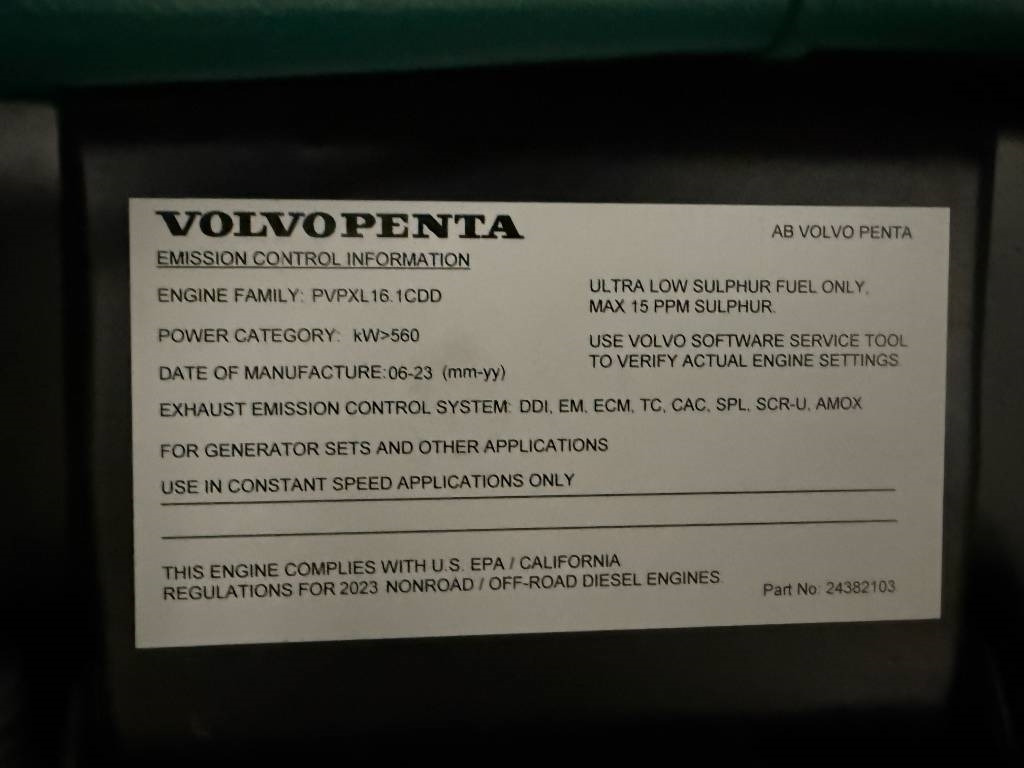 Generador industriale nuevo Volvo TWD1683GE - 740 kVA Stage V Generator - DPX-19040: foto 23