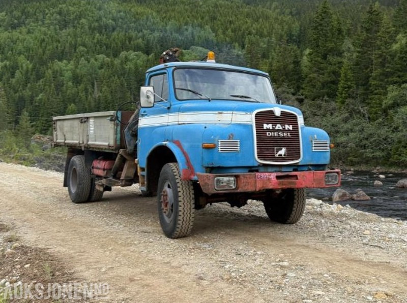 1973 Kranbil - MAN 8.168 HA, 4x4, Plan med tipp - Camión grúa: foto 2 1973 Kranbil - MAN 8.168 HA, 4x4, Plan med tipp - Camión grúa: foto 2