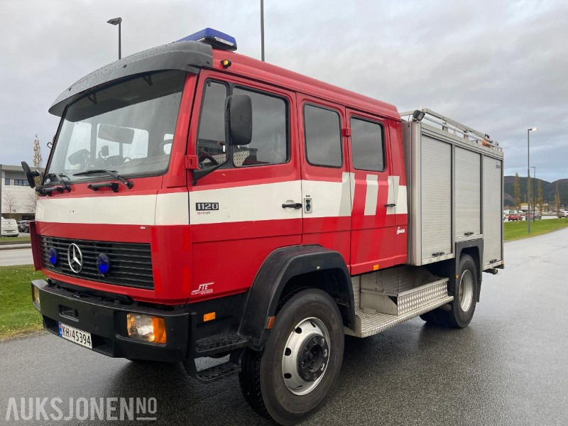 1990 Mercedes-Benz 1120 AF Brannbil, med kun 44745 km, Eu godkjent til 30.04.2026 - Camión de bomberos: foto 1 1990 Mercedes-Benz 1120 AF Brannbil, med kun 44745 km, Eu godkjent til 30.04.2026 - Camión de bomberos: foto 1